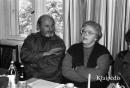 pavadinimas: Rašytojas Kostas Kaukas ir prof. Audronė Kaukienė, raktai: Kaukas Kaukienė